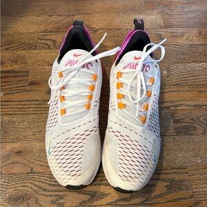 Nike airmax Women's White and Orange Sneakers